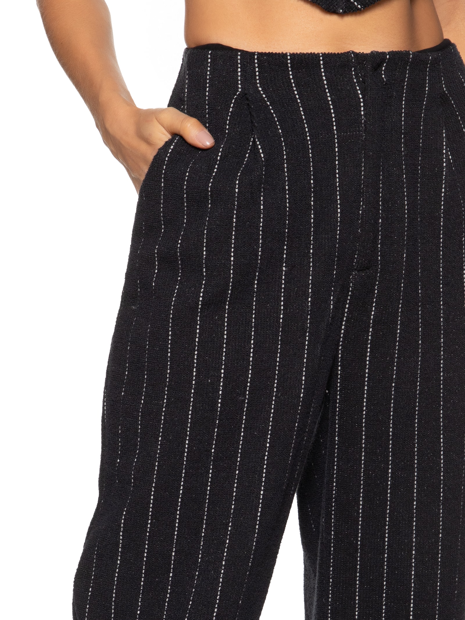 Colcci Calça Feminina Listrada Preto - Main Image