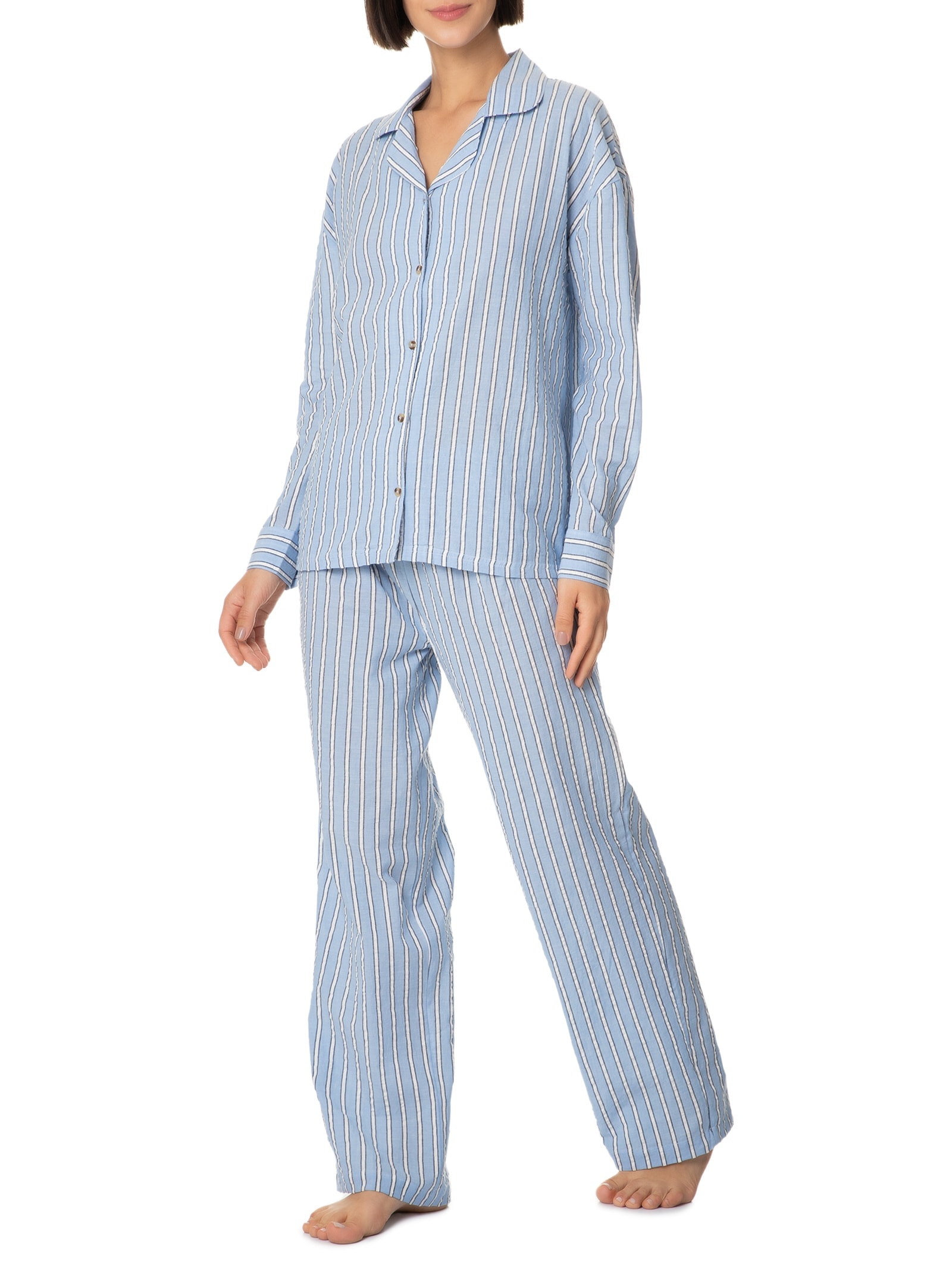 Calça Feminina Listras Azul Hering Intimates