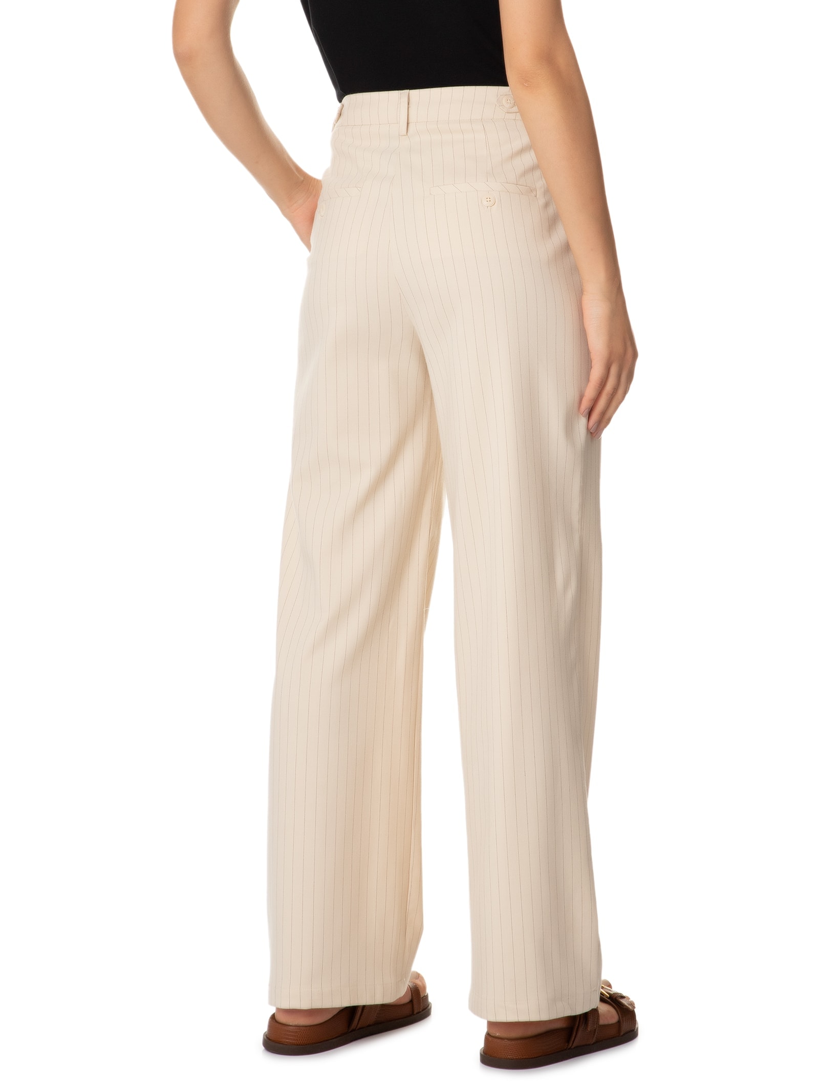 Calça Feminina Listras Branco Hering