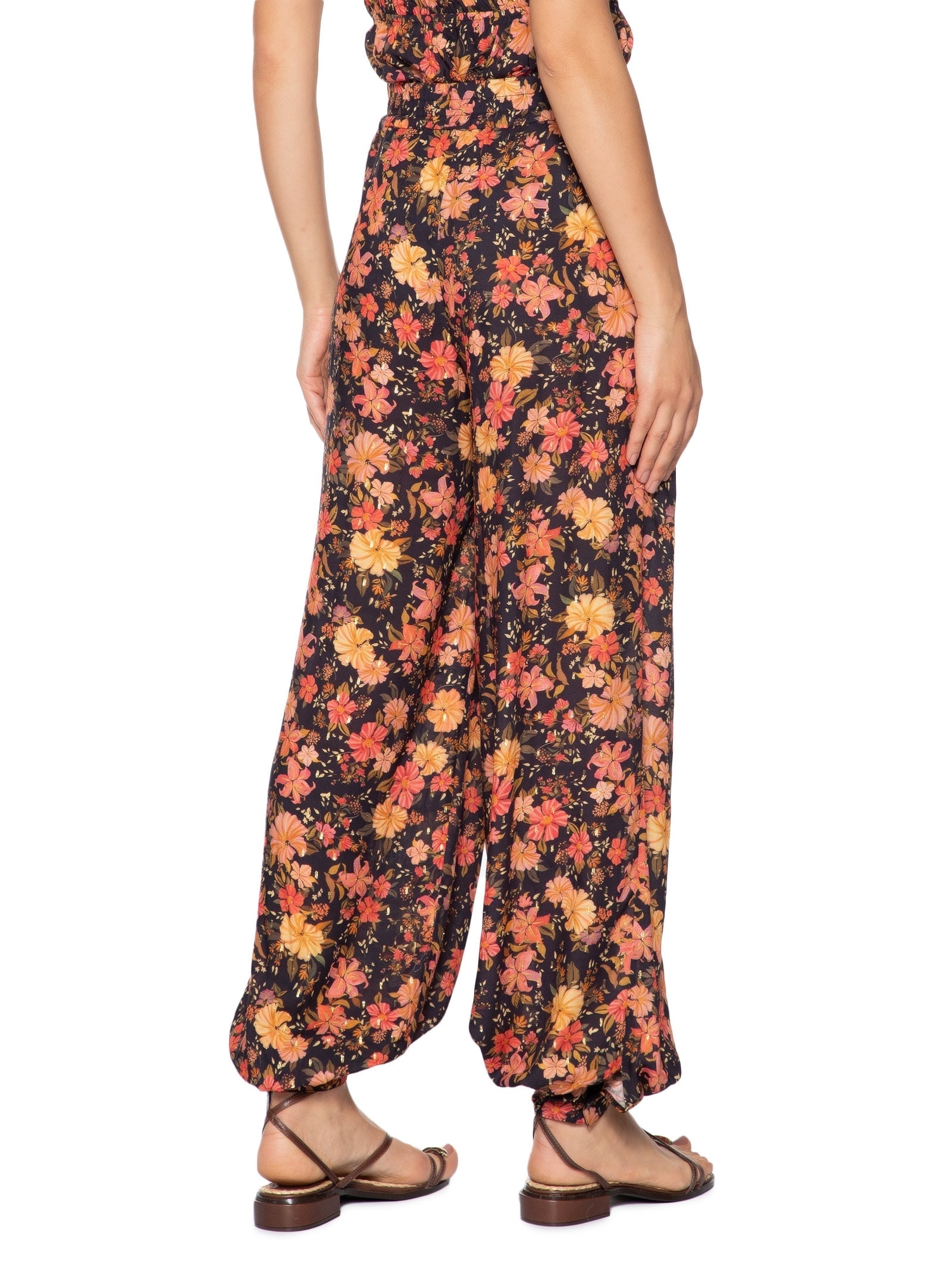 Calça Feminina Lurex Estampa Encontro Preto Dress To