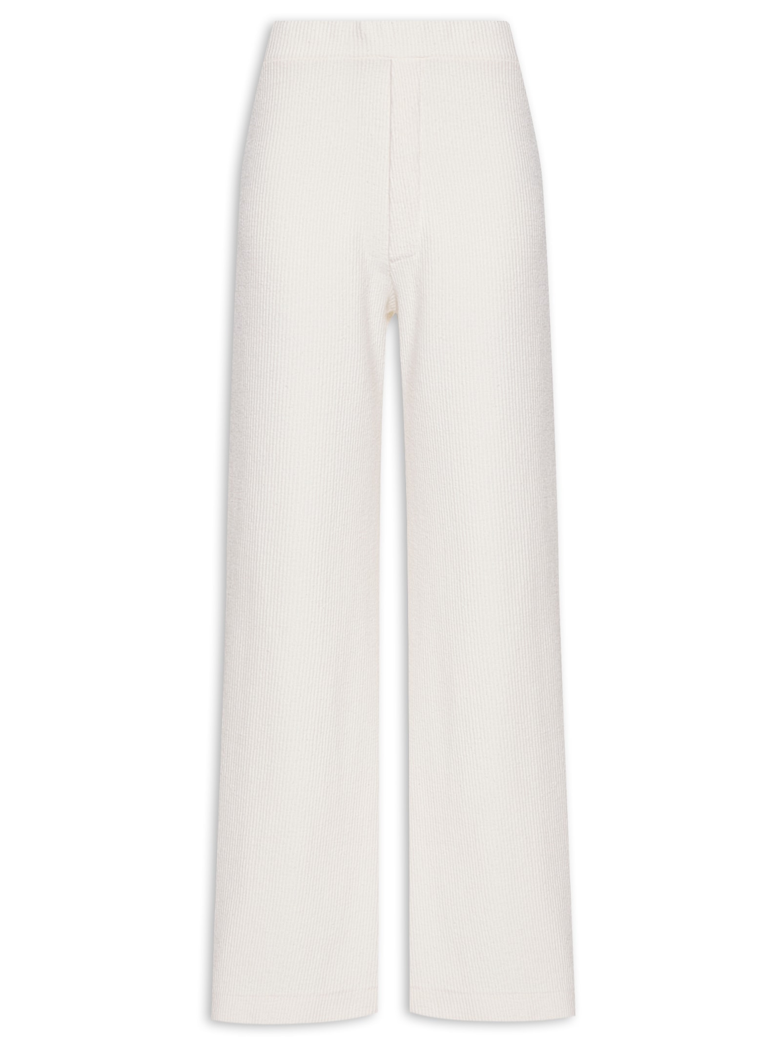 Calça Feminina Malha Canelado Rústico Off White Osklen
