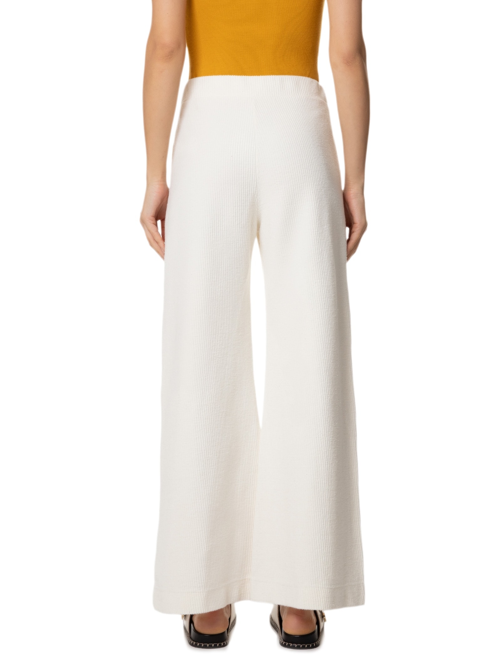 Calça Feminina Malha Canelado Rústico Off White Osklen