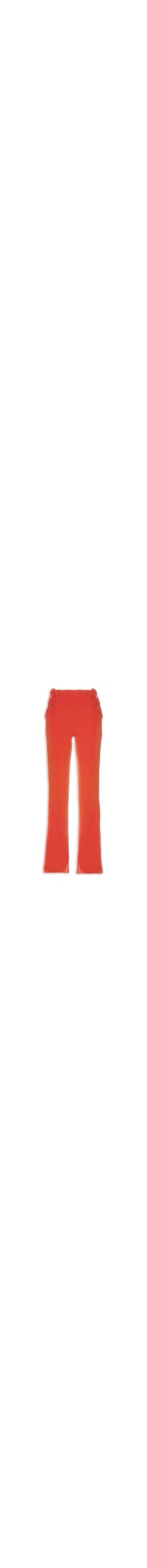 Calça Feminina Malha Com Amarração Lateral - Laranja