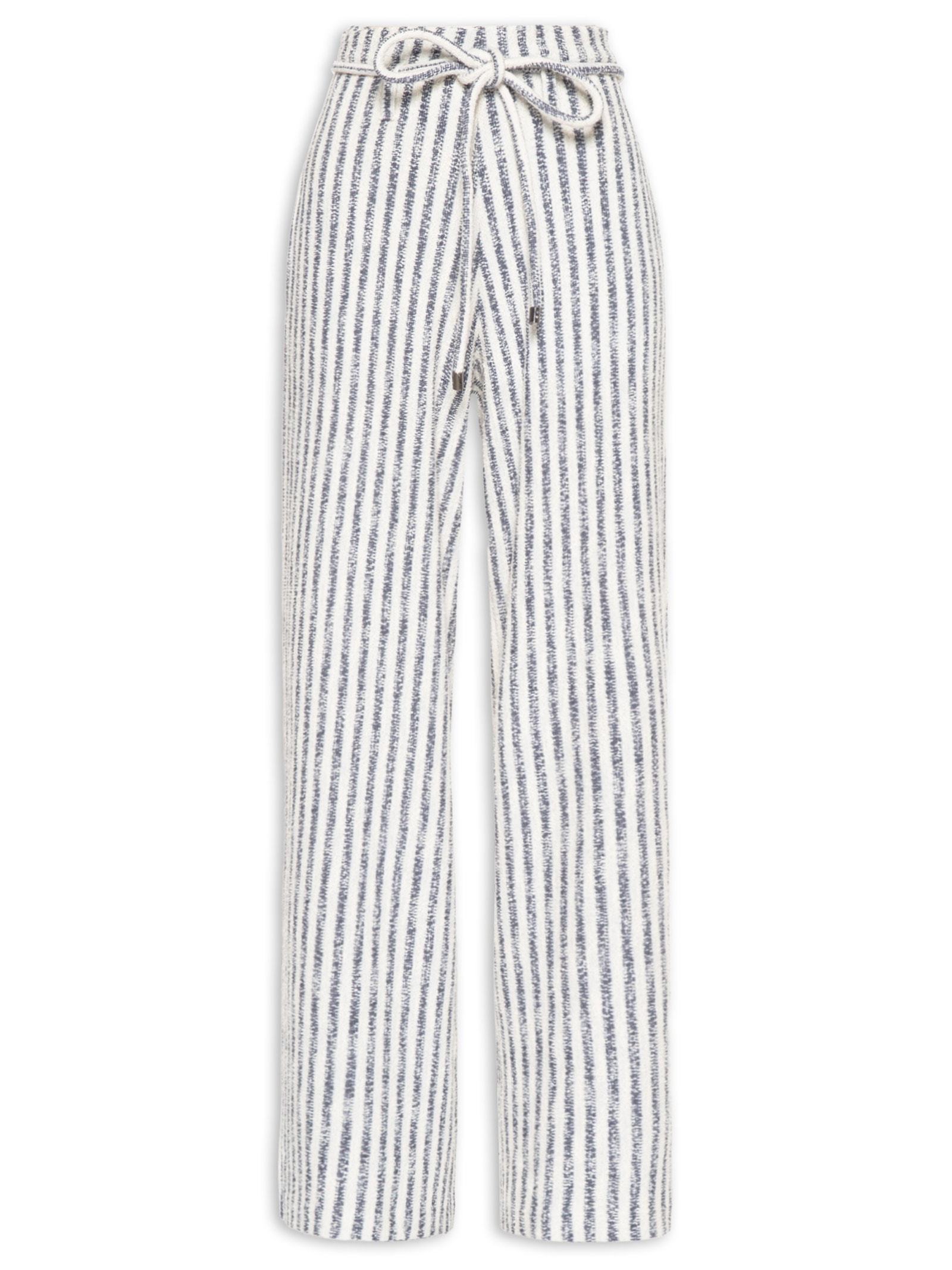Calça Feminina Malha Listrada Reta Azul Animale Jeans