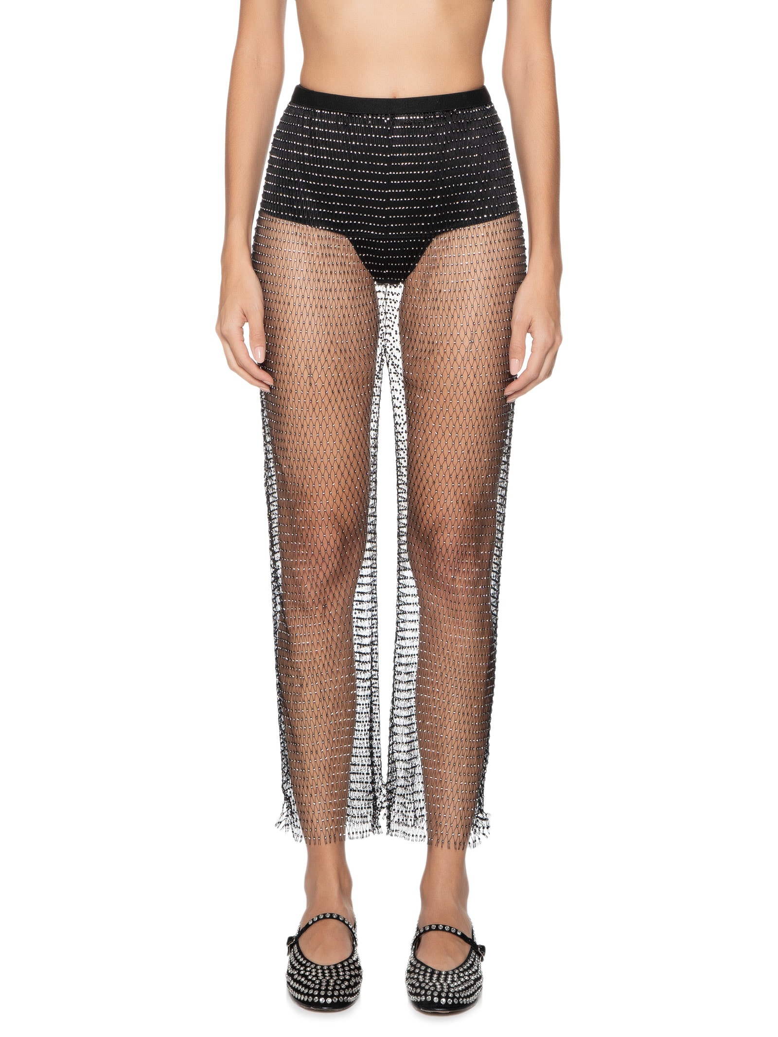 Calça Feminina Malha Metálica Preto  Market 33