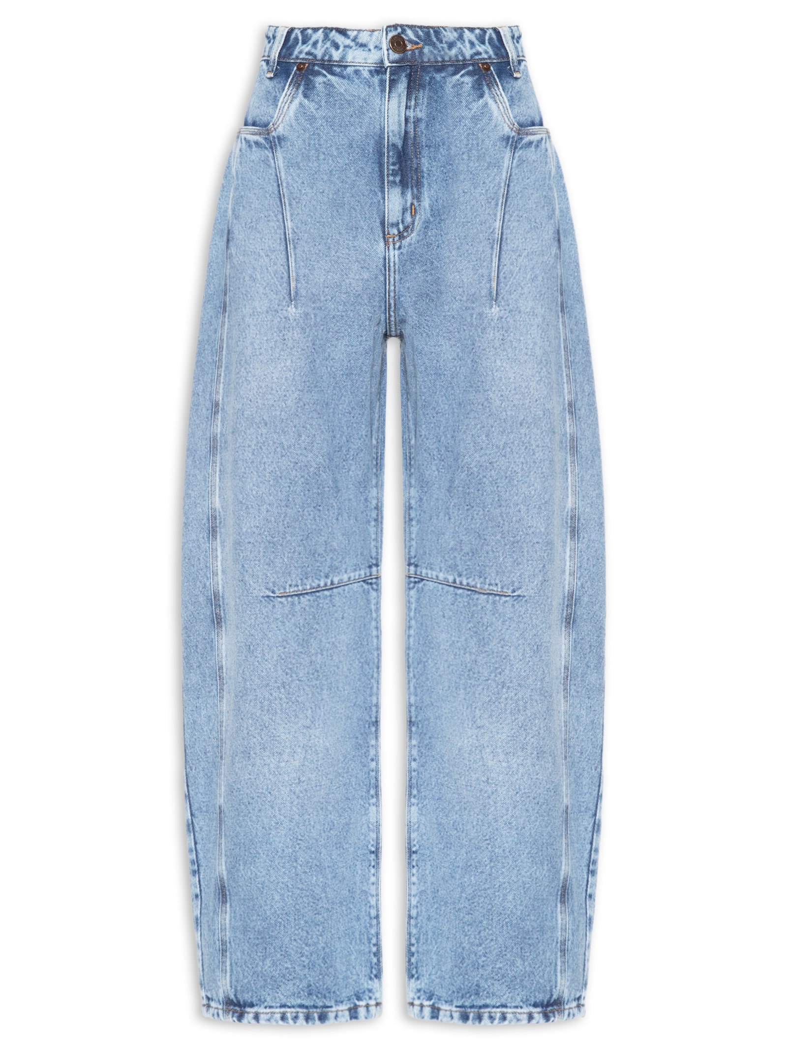 Calça Feminina Mari Barrel Slim Azul P7 Jeans