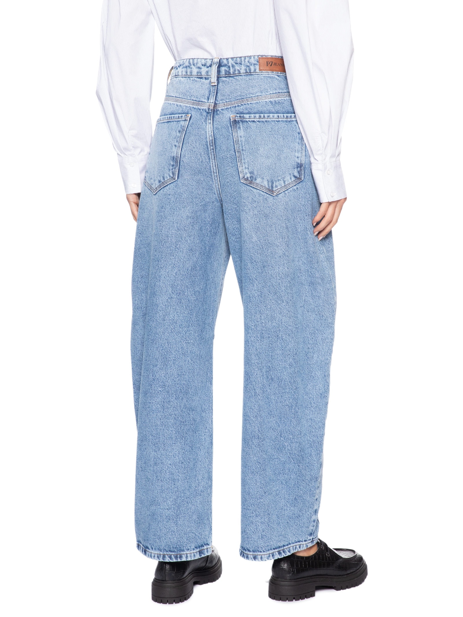 Calça Feminina Mari Barrel Slim Azul P7 Jeans