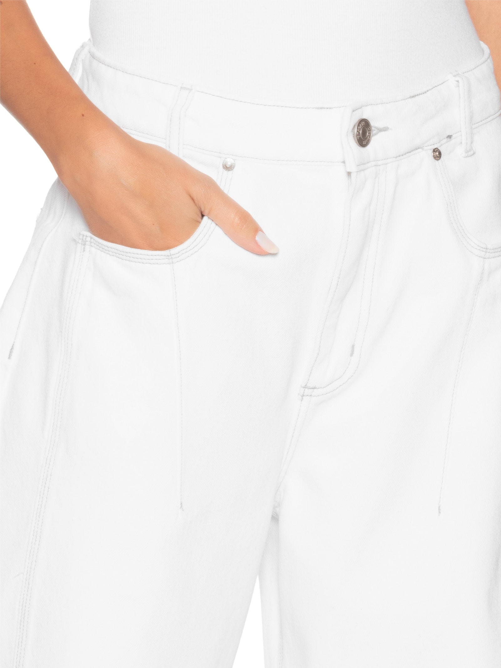 Calça Feminina Mari - Branco - P7 Jeans Calça Feminina Mari - Branco - P7 Jeans