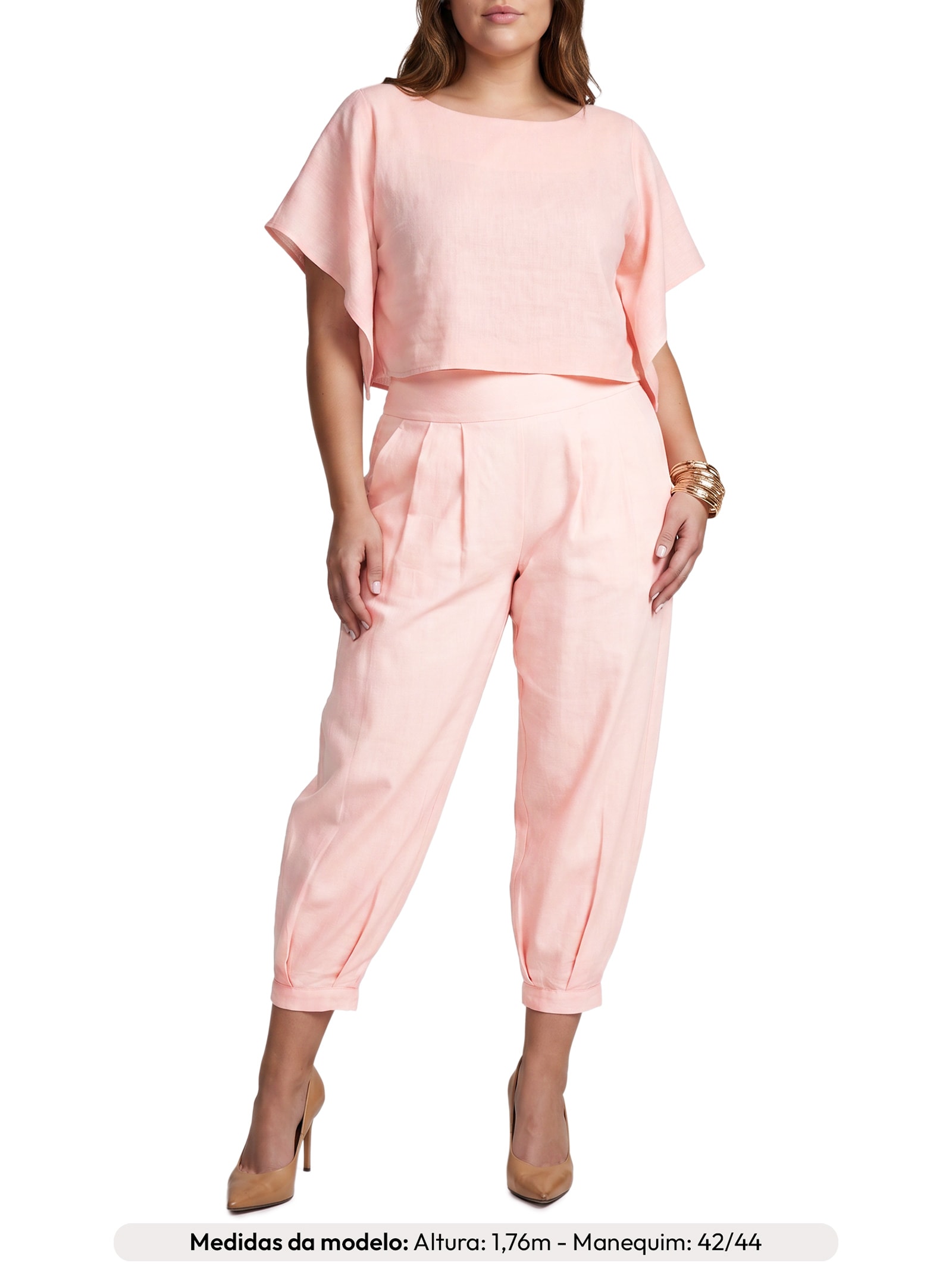 Calça Feminina Mariane Coenizada Rosa Le Lis