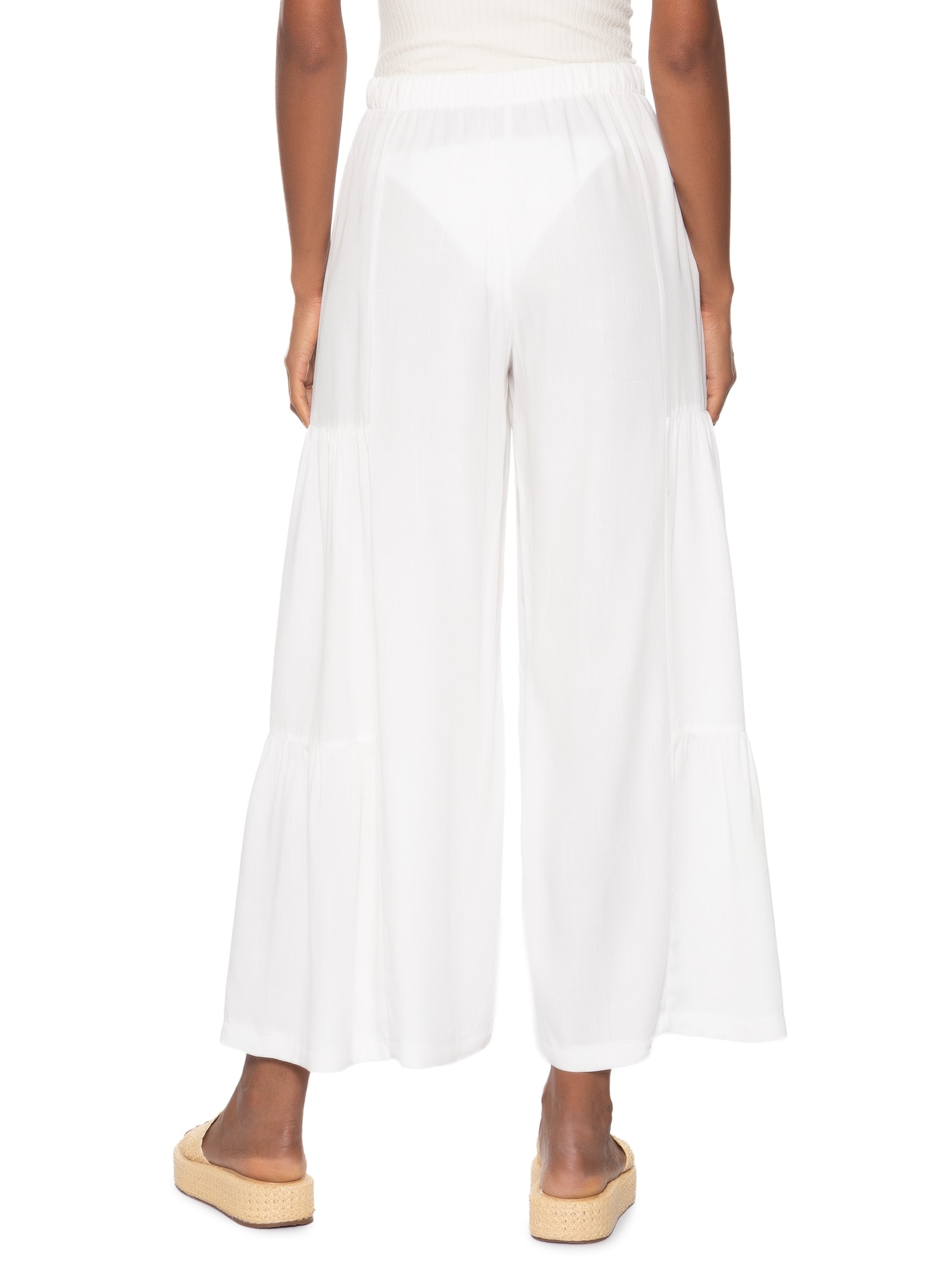 Calça Feminina Marias Pantacourt Off White Basiq