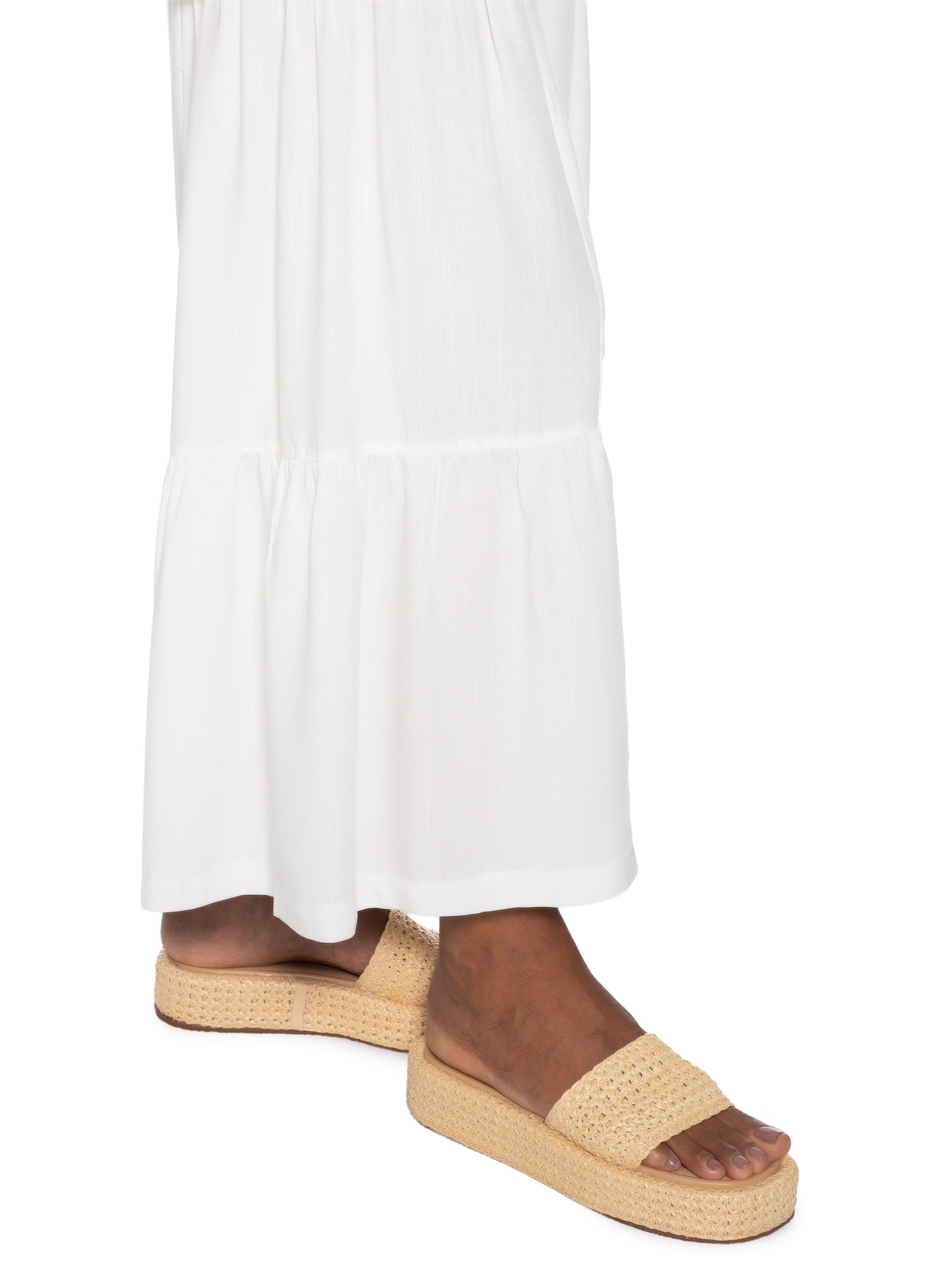 Calça Feminina Marias Pantacourt Off White Basiq