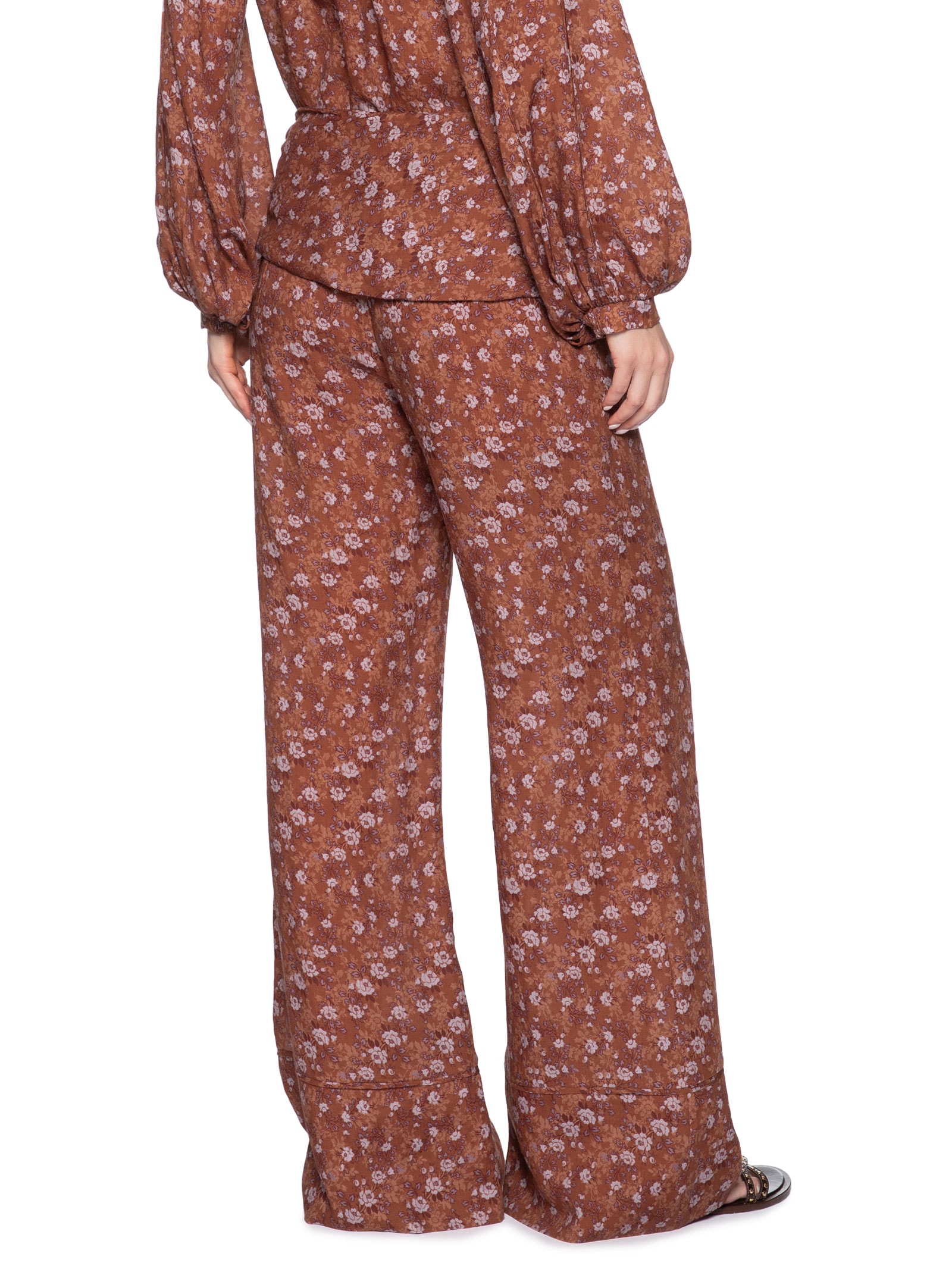 Calça Feminina Metais Estampa Roses Rosa Maria Filó