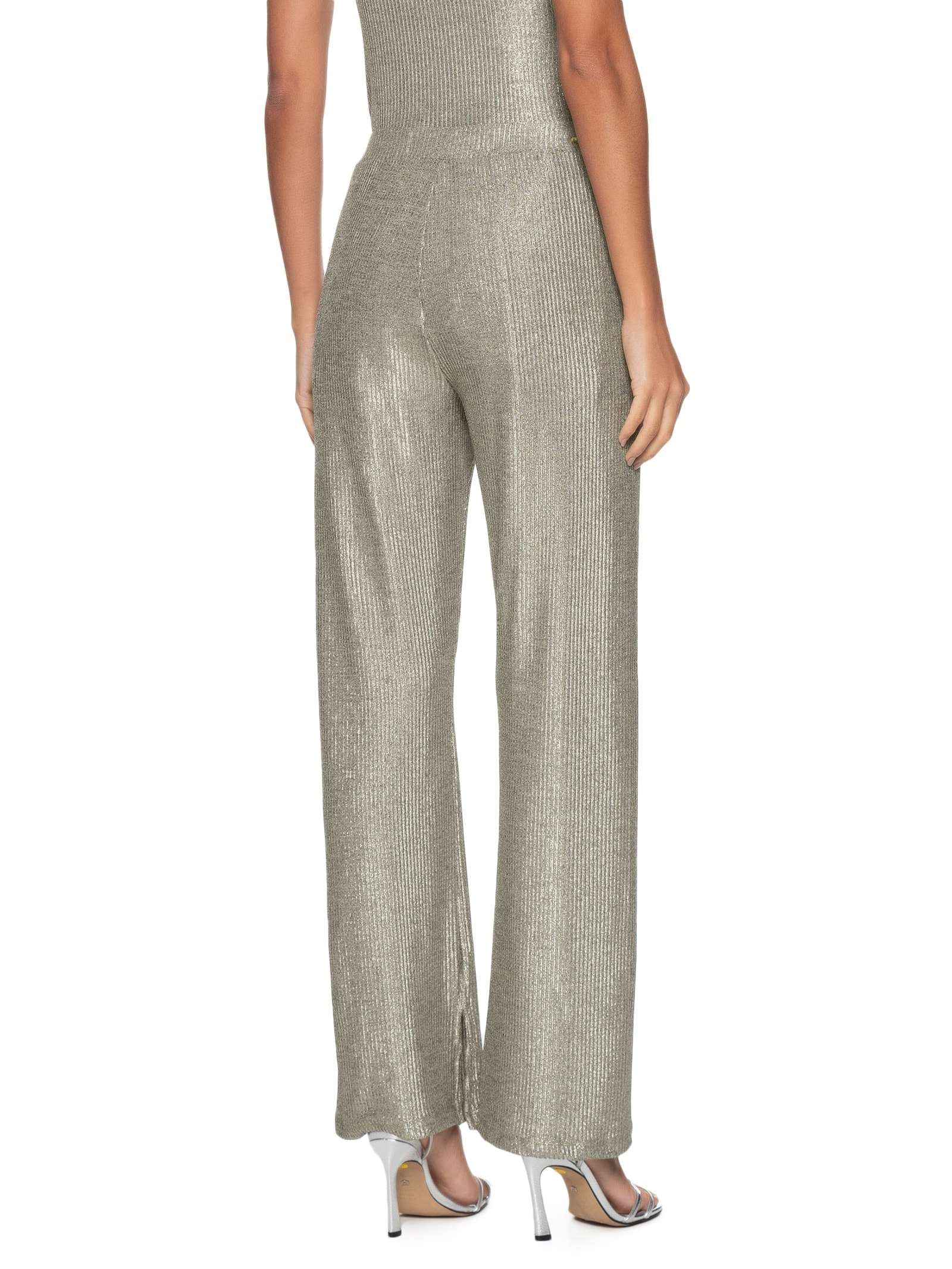 Calça Feminina Metalizada Dourado Colcci