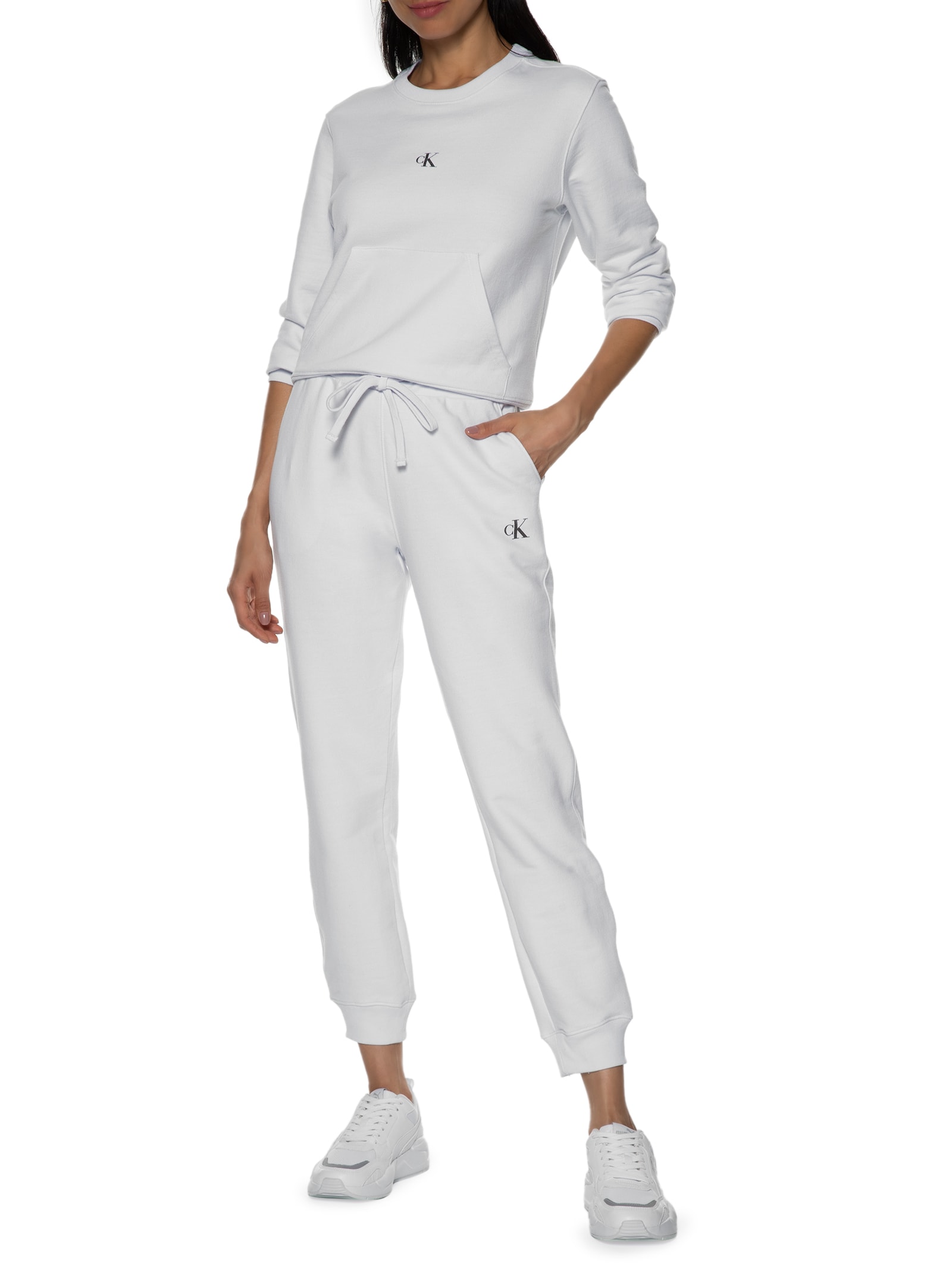 Calça Moletom Conjunto Moletom Branco Feminino Casaco Moletom