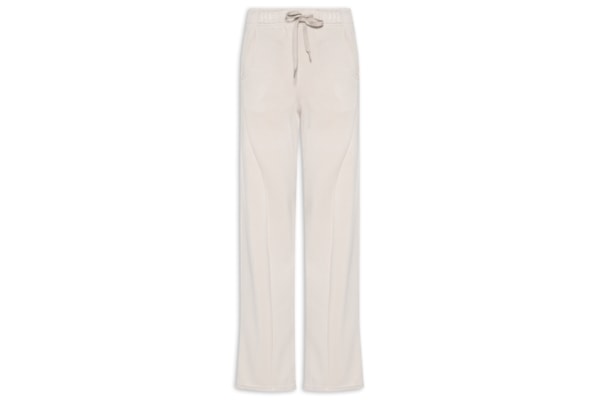 Calça Feminina Moletom Com Bolsos - Bege