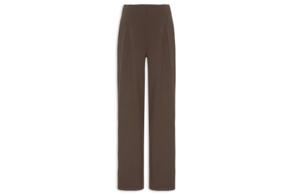 Calça Feminina Moletom com Pregas – Marrom
