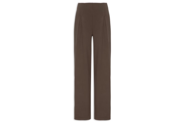 Calça Feminina Moletom com Pregas – Marrom