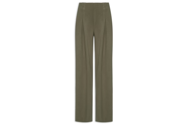 Calça Feminina Moletom com Pregas – Verde