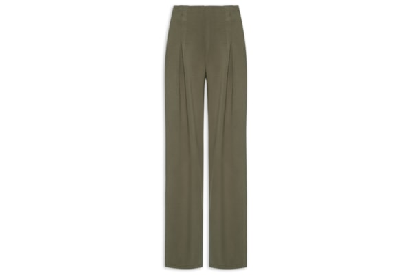 Calça Feminina Moletom com Pregas – Verde