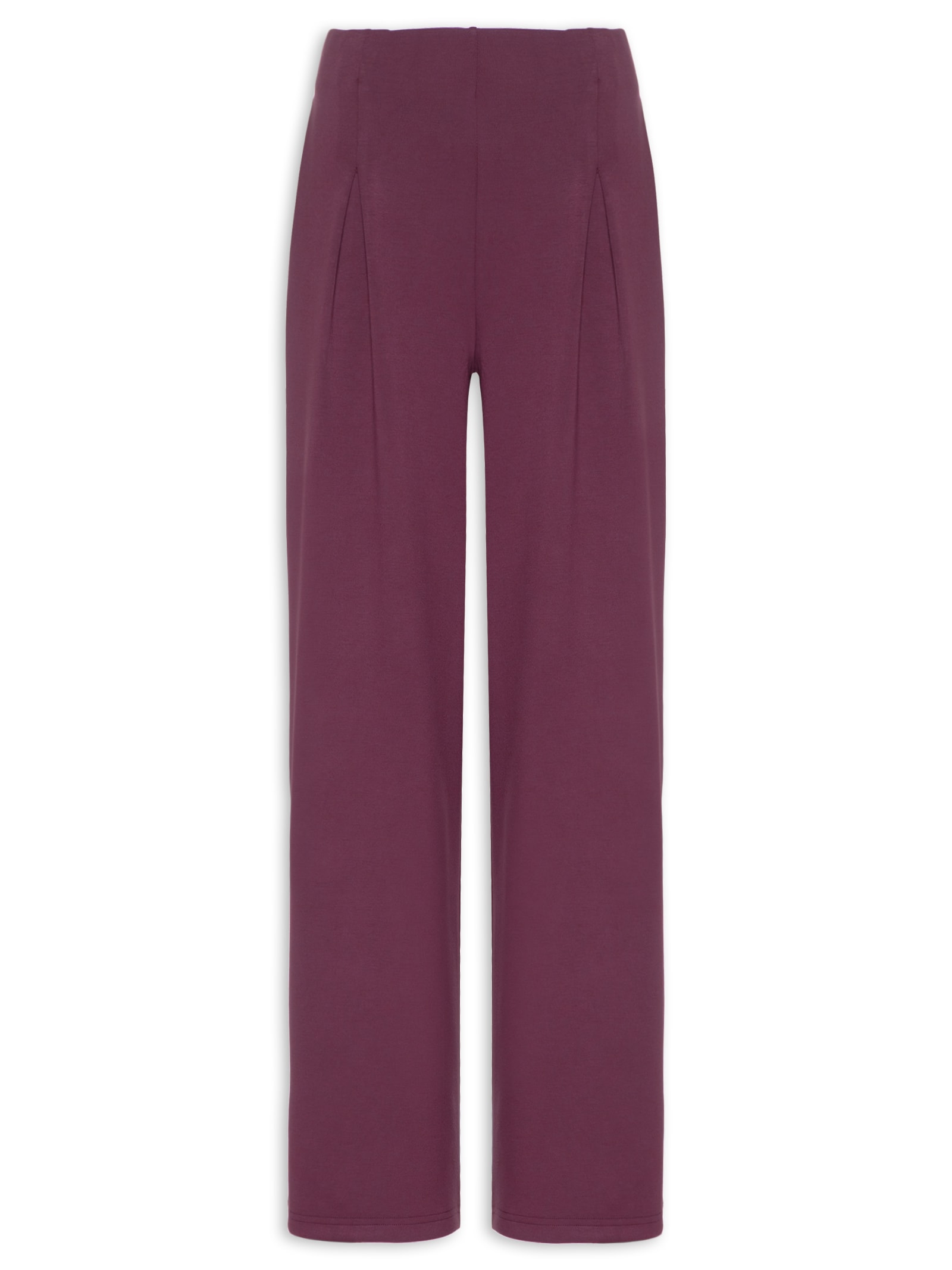 Calça Feminina Moletom com Pregas – Vermelho Basiq