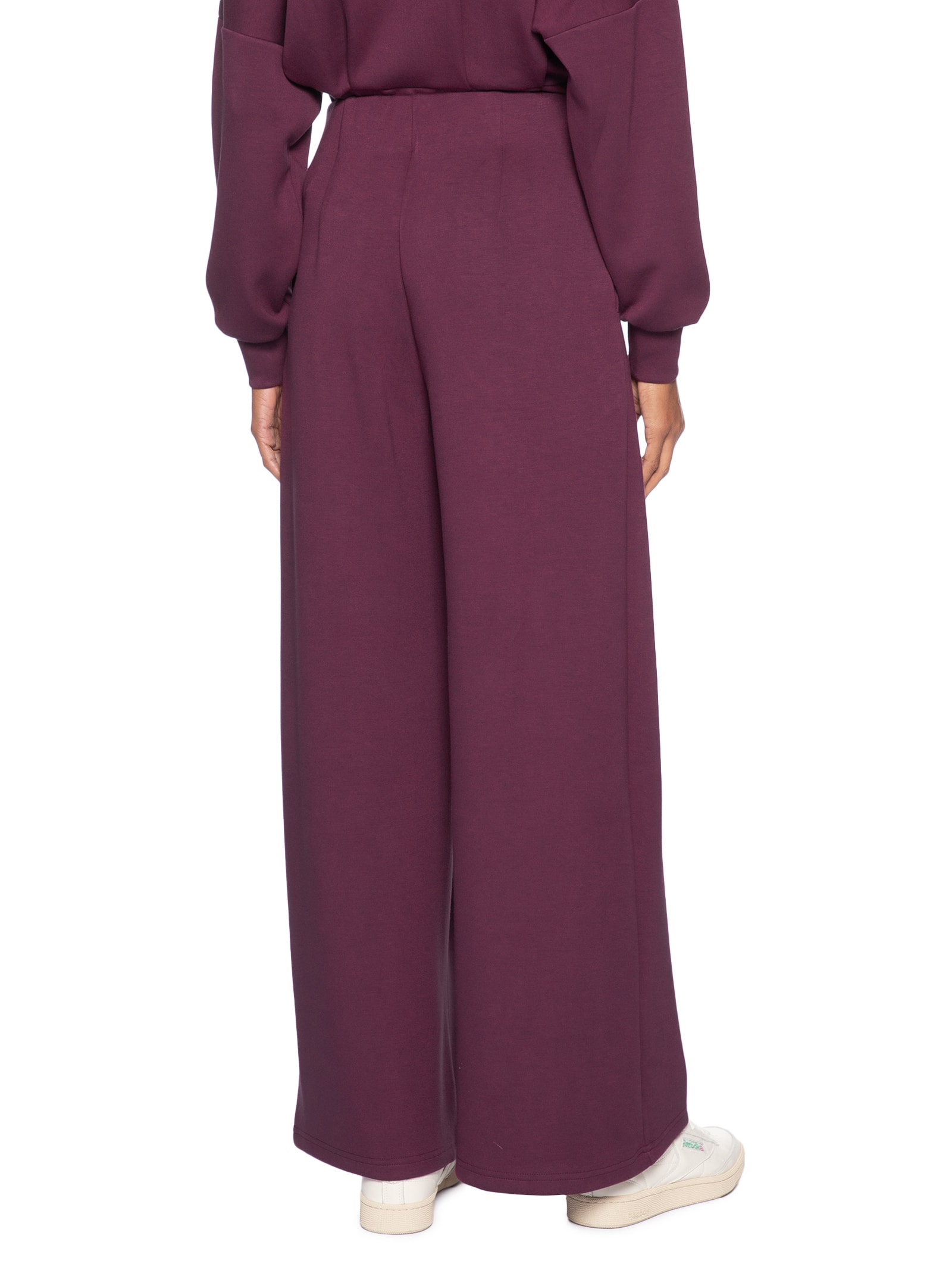 Calça Feminina Moletom com Pregas – Vermelho Basiq