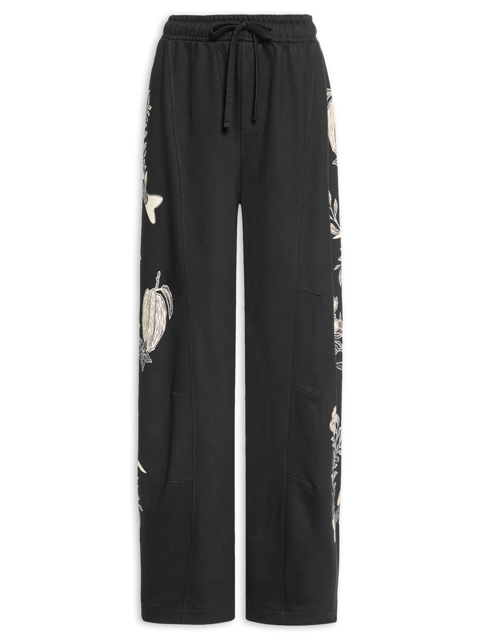 Calça Feminina Moletom Jardim De Cordel Preto Farm