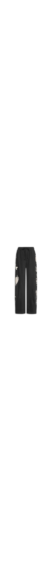 Calça Feminina Moletom Jardim De Cordel - Preto