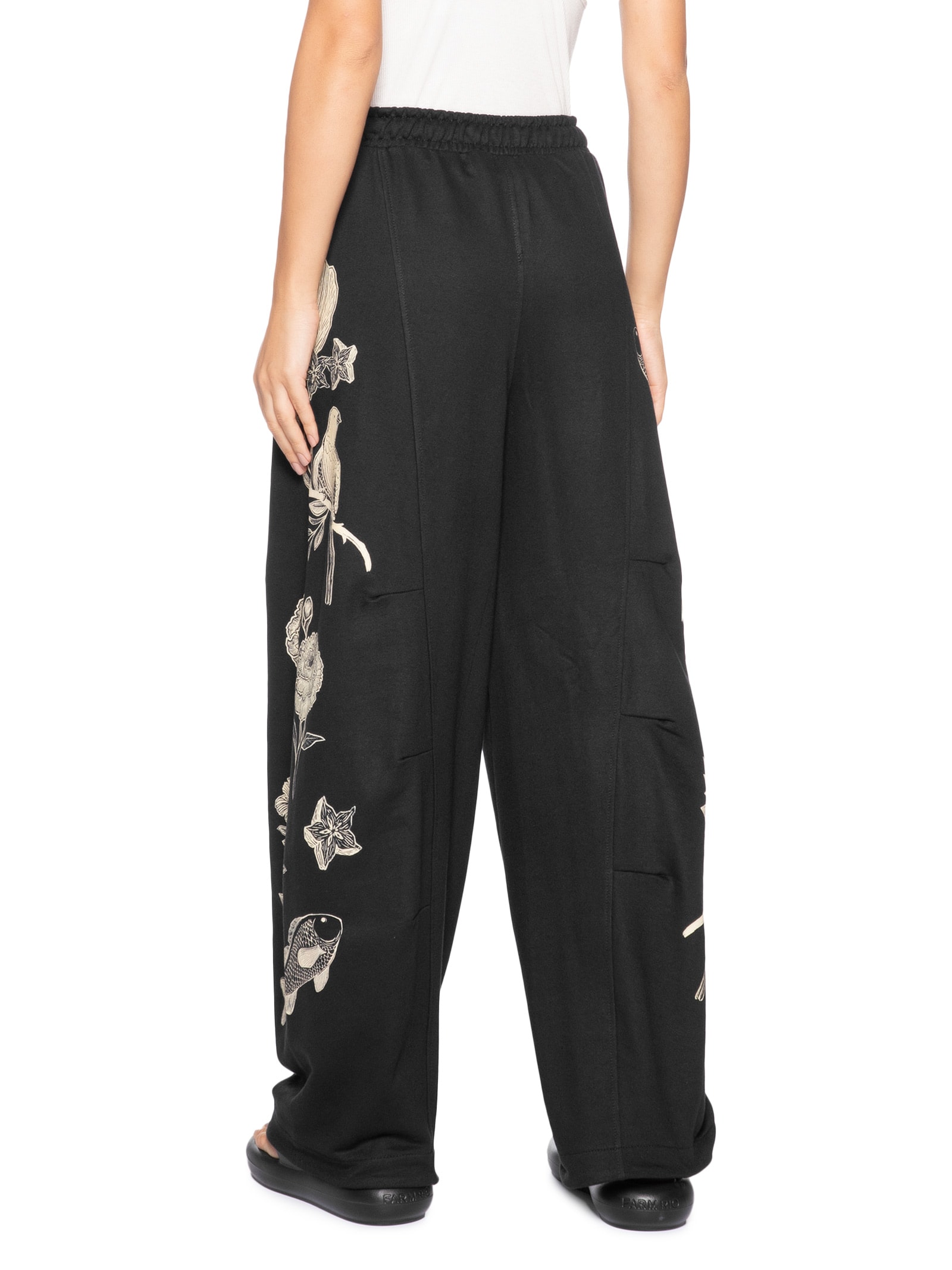 Calça Feminina Moletom Jardim De Cordel Preto Farm