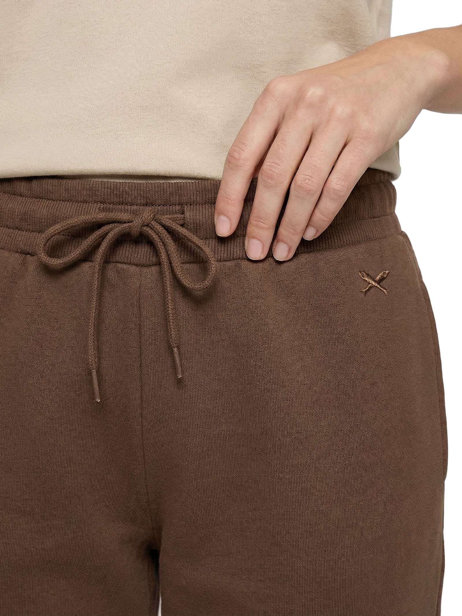 Calça Feminina Moletom Marrom Hering