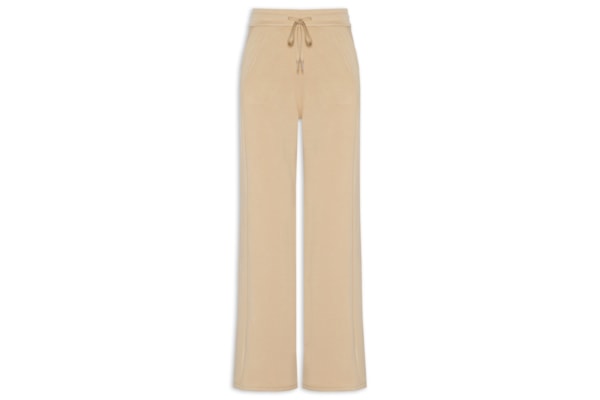 Calça Feminina Moletom Pantalona - Bege