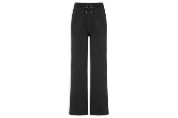 Calça Feminina Moletom Pantalona - Preto