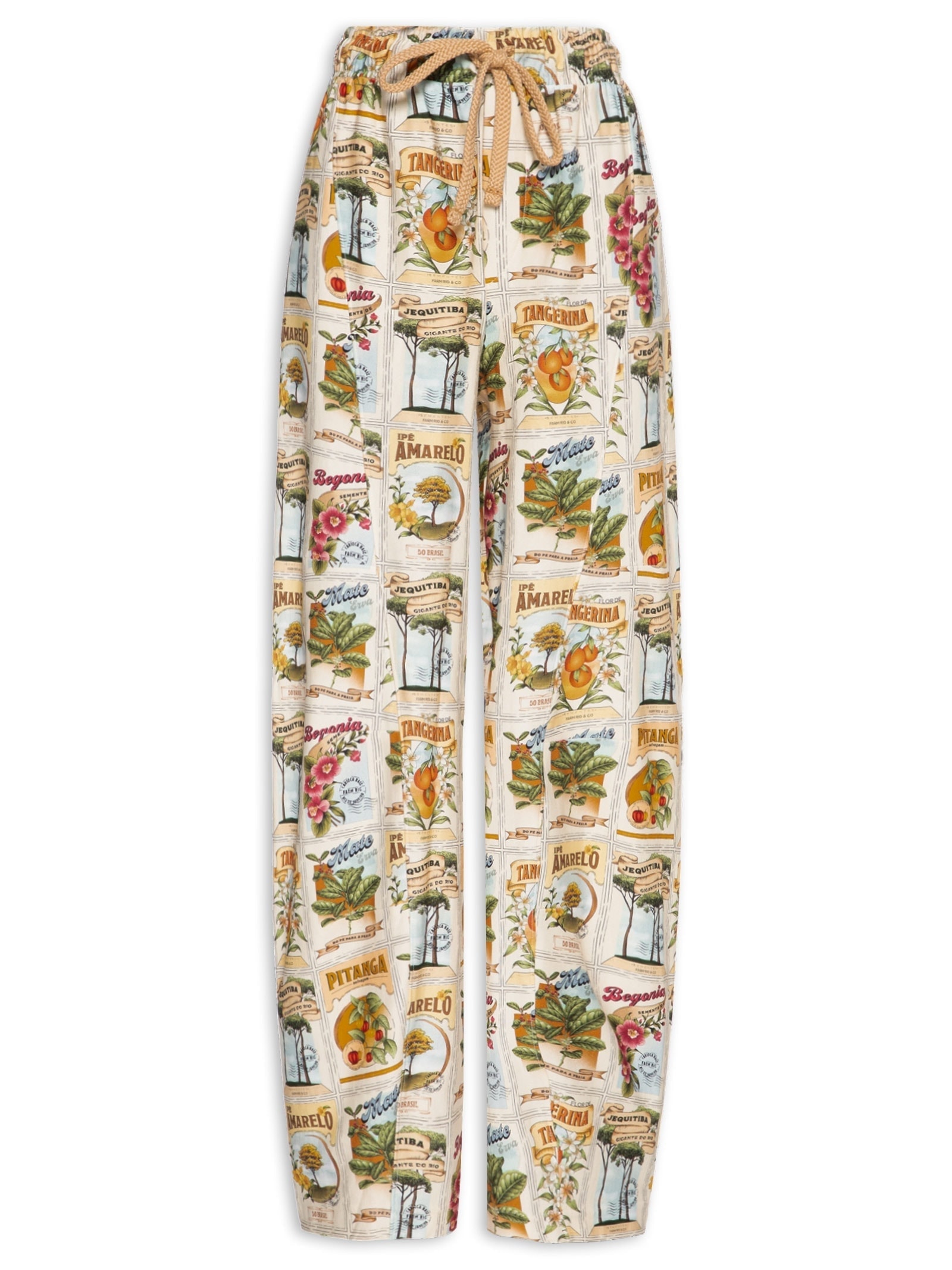 Calça Feminina Moletom Selos do Brasil Branco Farm