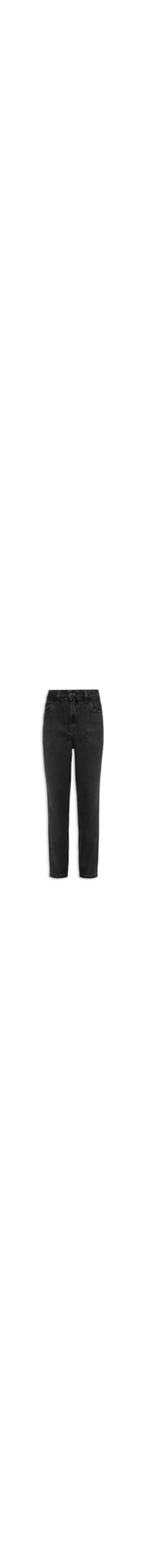 Calça Feminina Mom Fit Cintura Alta - Preto