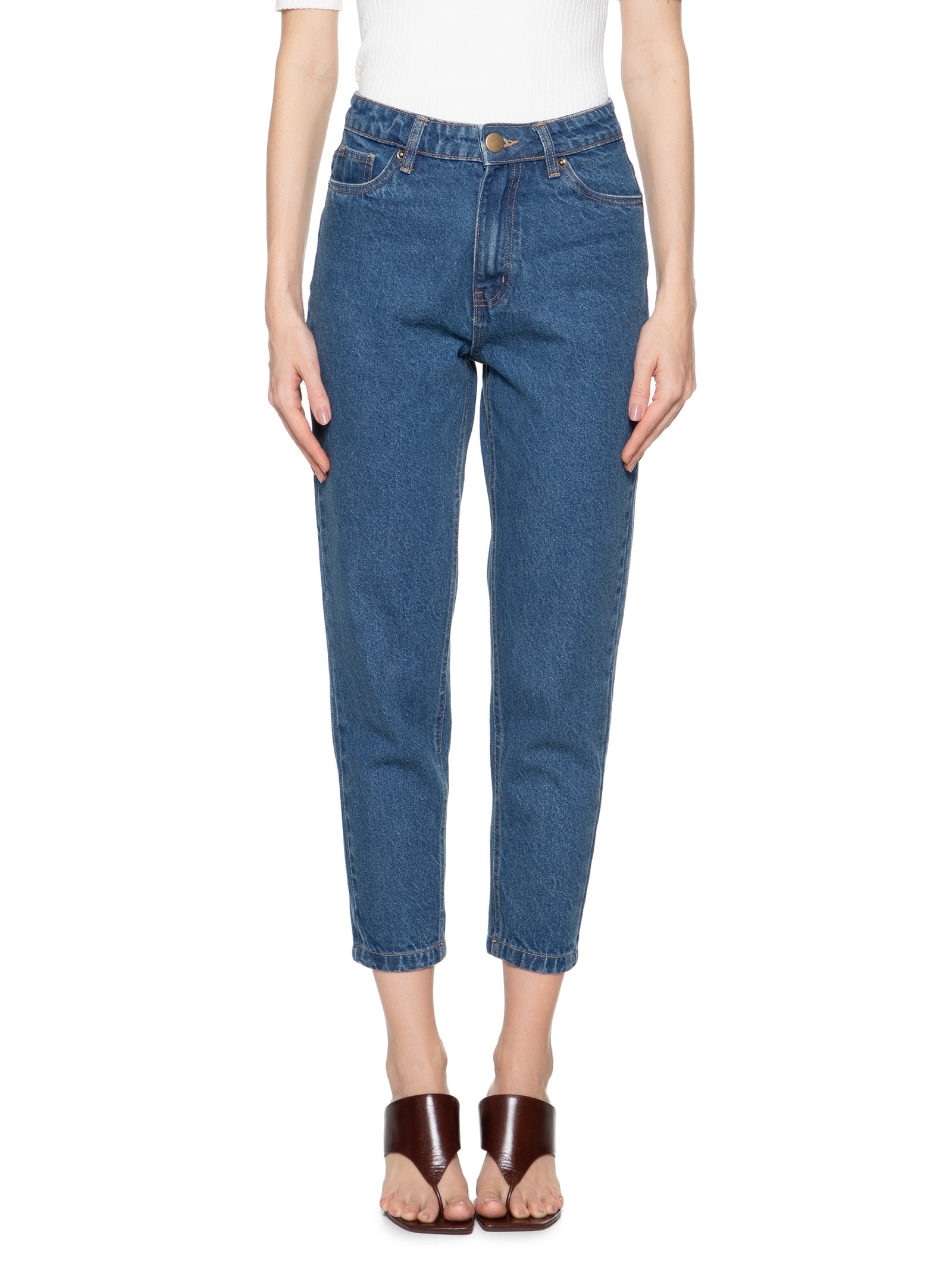 Calça Feminina Mom Jeans Azul '2Essential