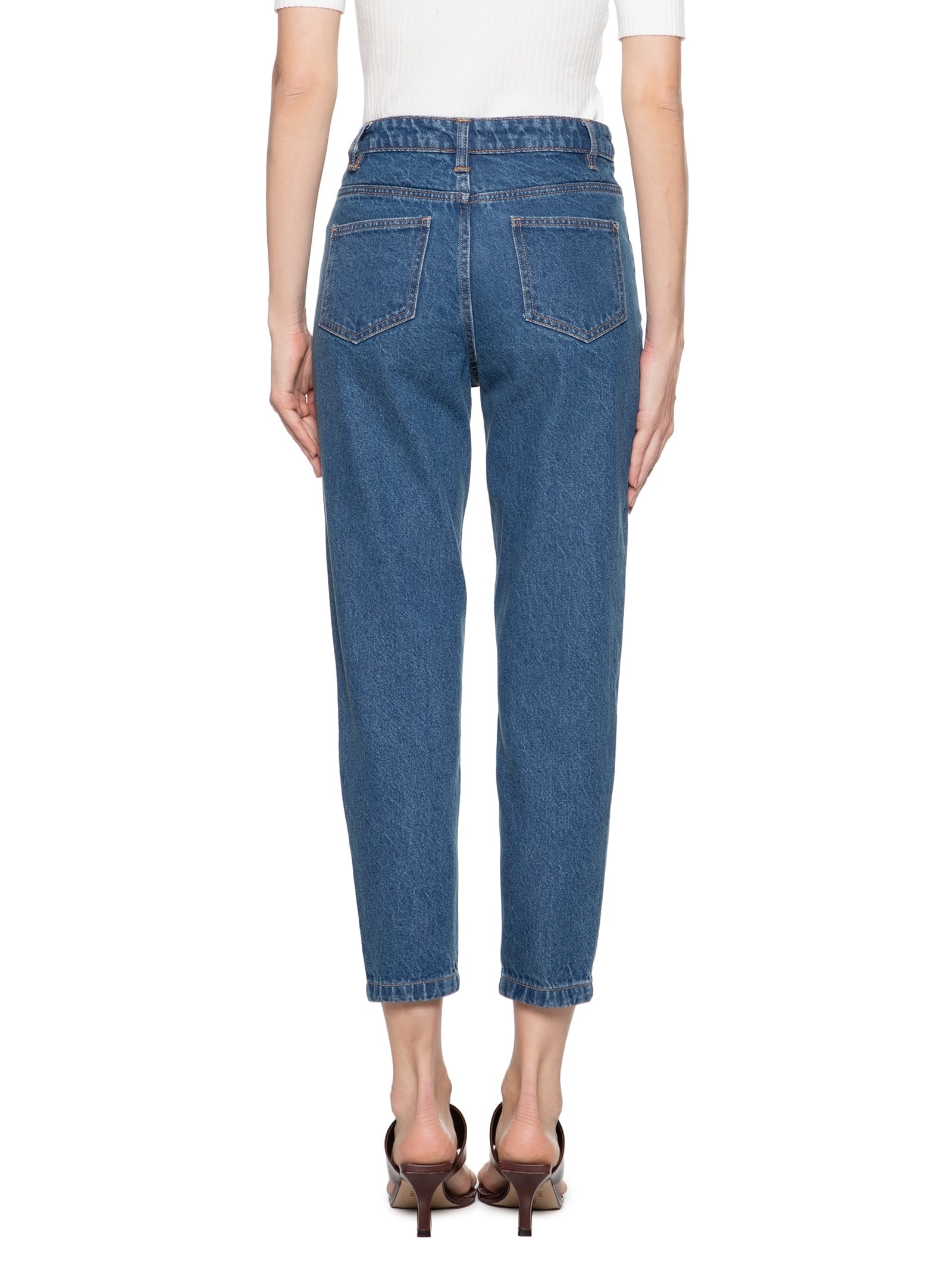 Calça Feminina Mom Jeans Azul '2Essential
