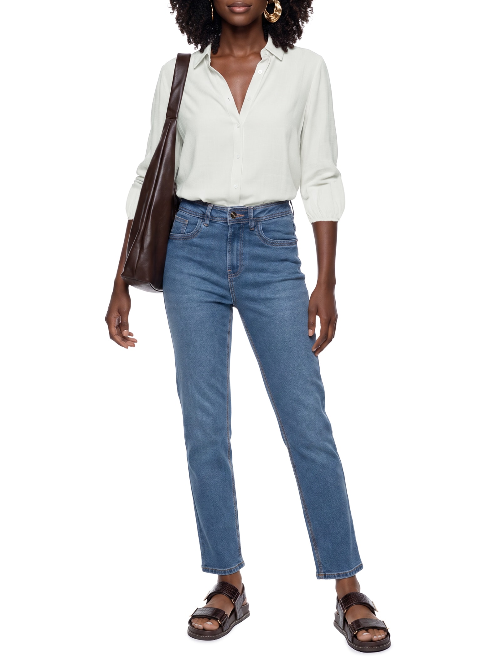 Calça Feminina Mom Jeans Azul Lez A Lez