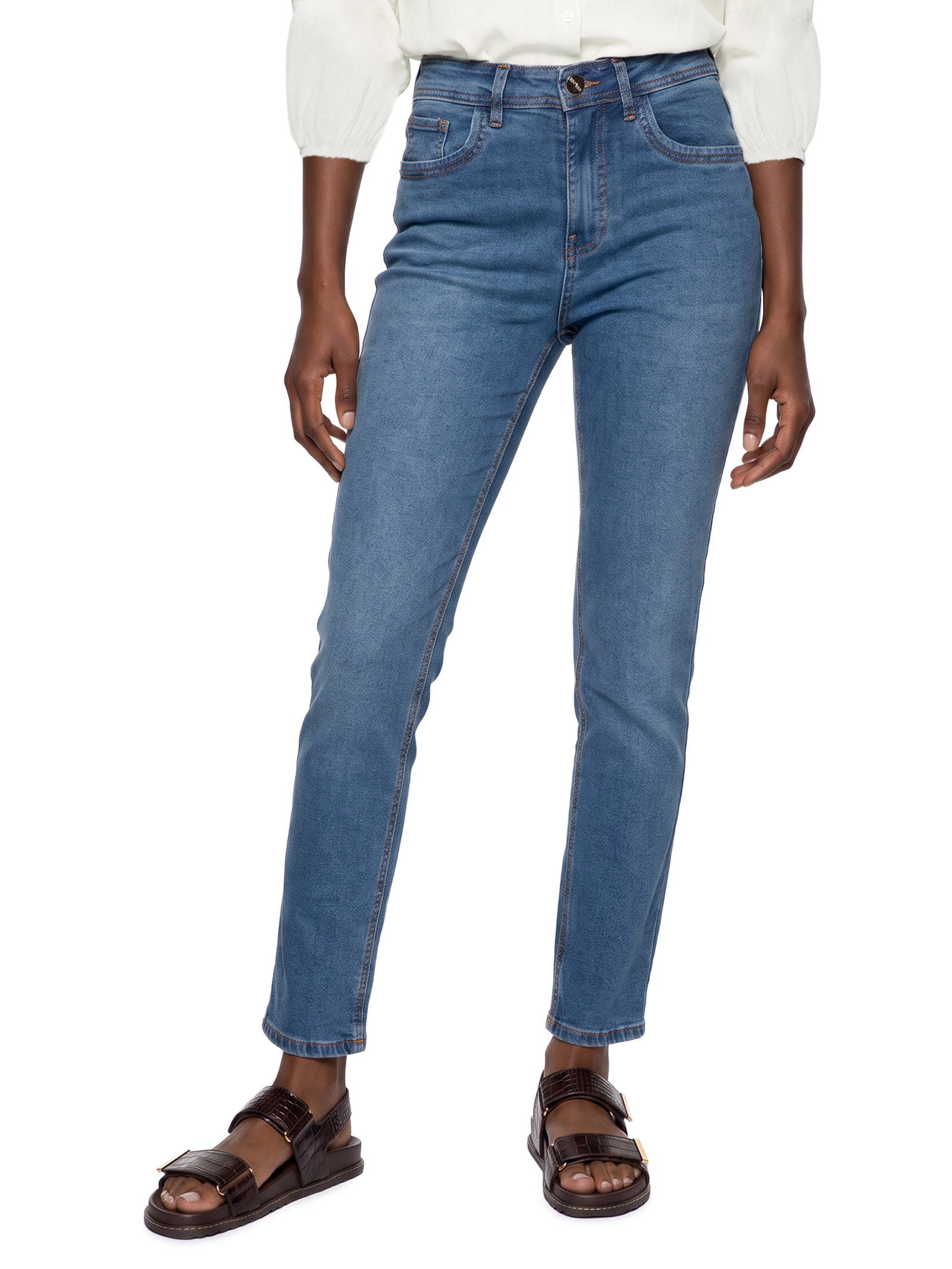 Calça Feminina Mom Jeans Azul Lez A Lez