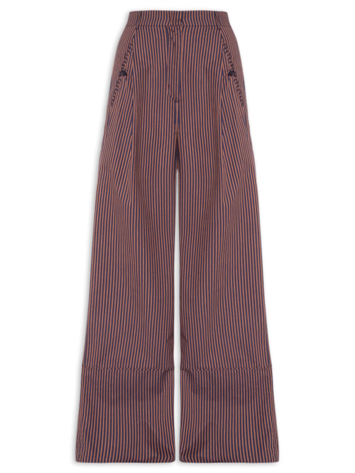 Calça Feminina Nara Listras Brick – Azul