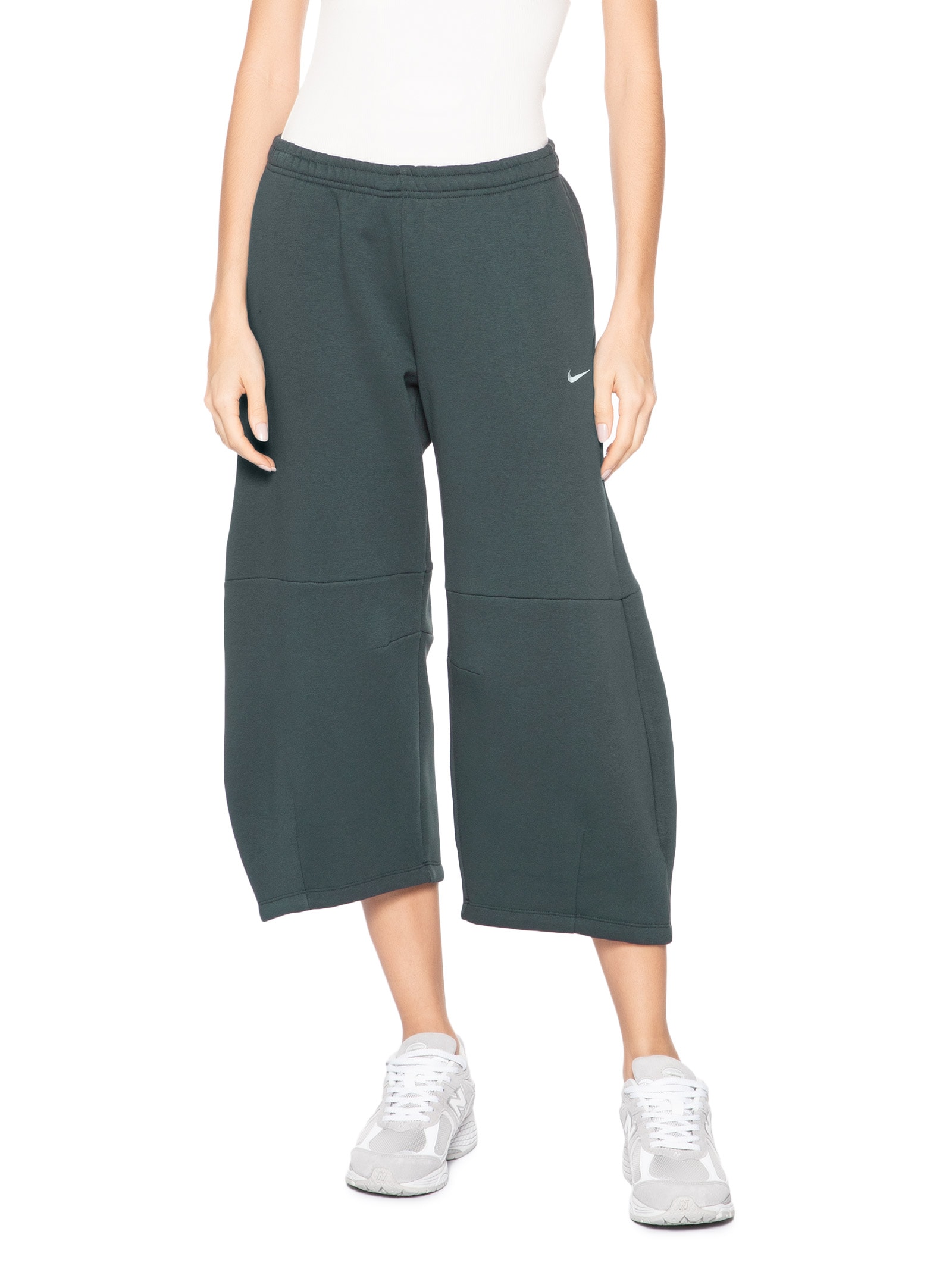 Calça Feminina Nsw Phnx Fleece Loose Md Barrel Preto Nike