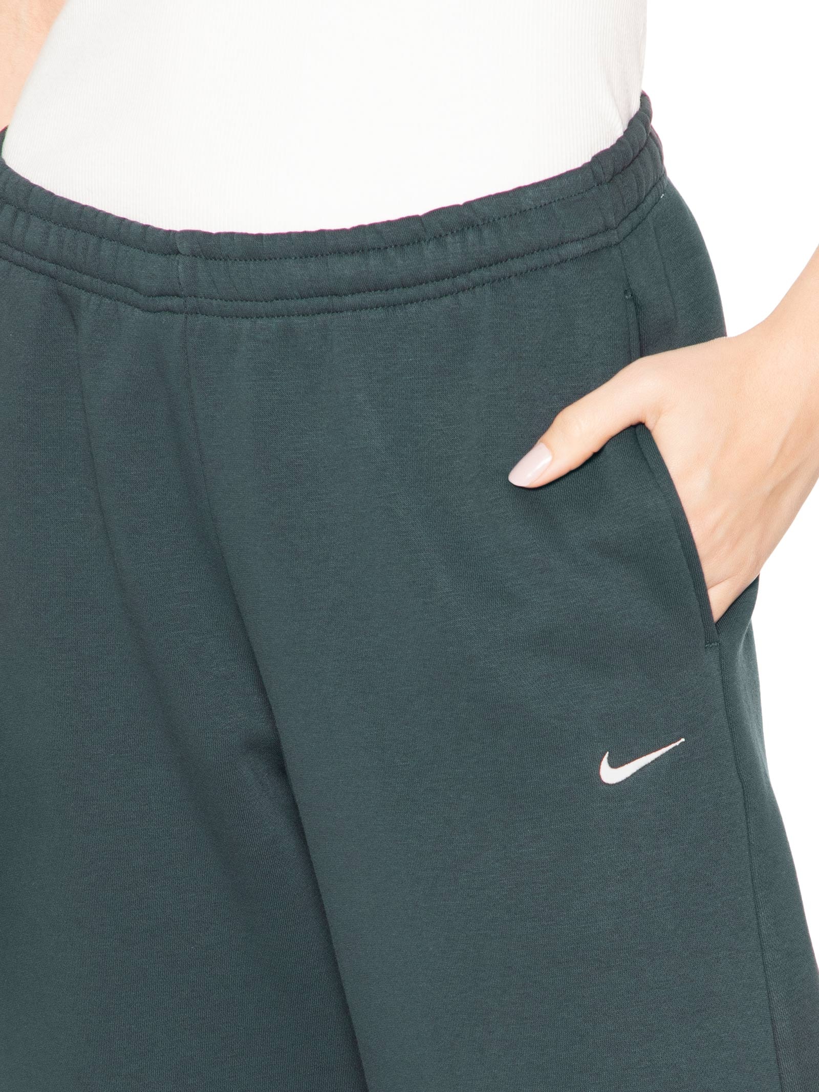 Calça Feminina Nsw Phnx Fleece Loose Md Barrel Preto Nike