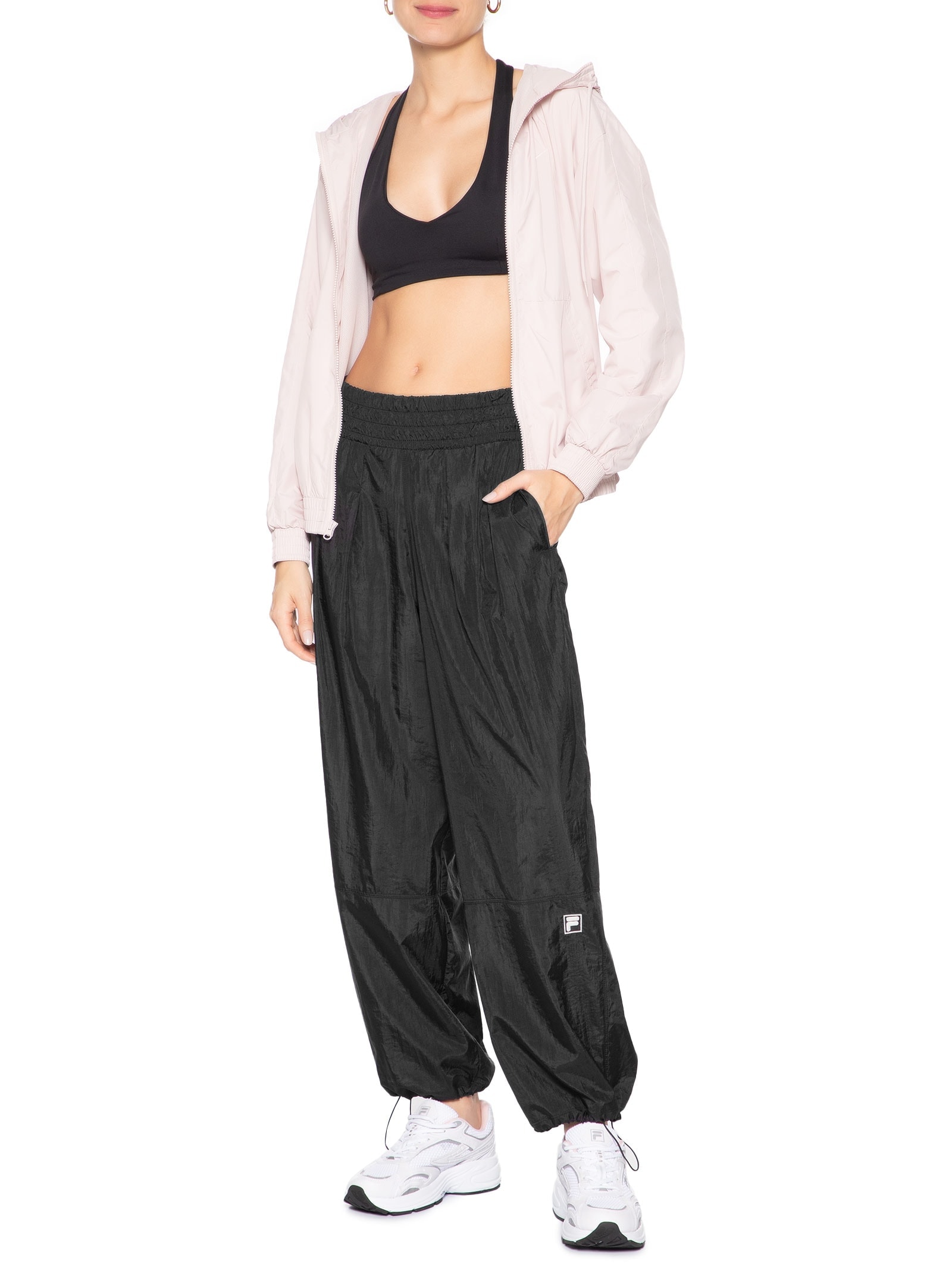 Calça Feminina Nylon Classic Sports - Preto - Fila