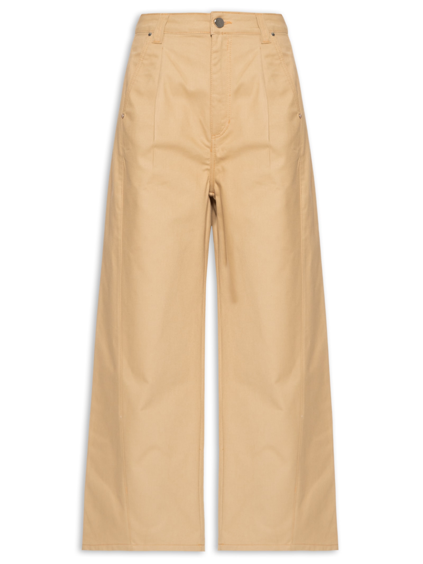 Calça Feminina Over Bolso Faca Safari Bege Animale