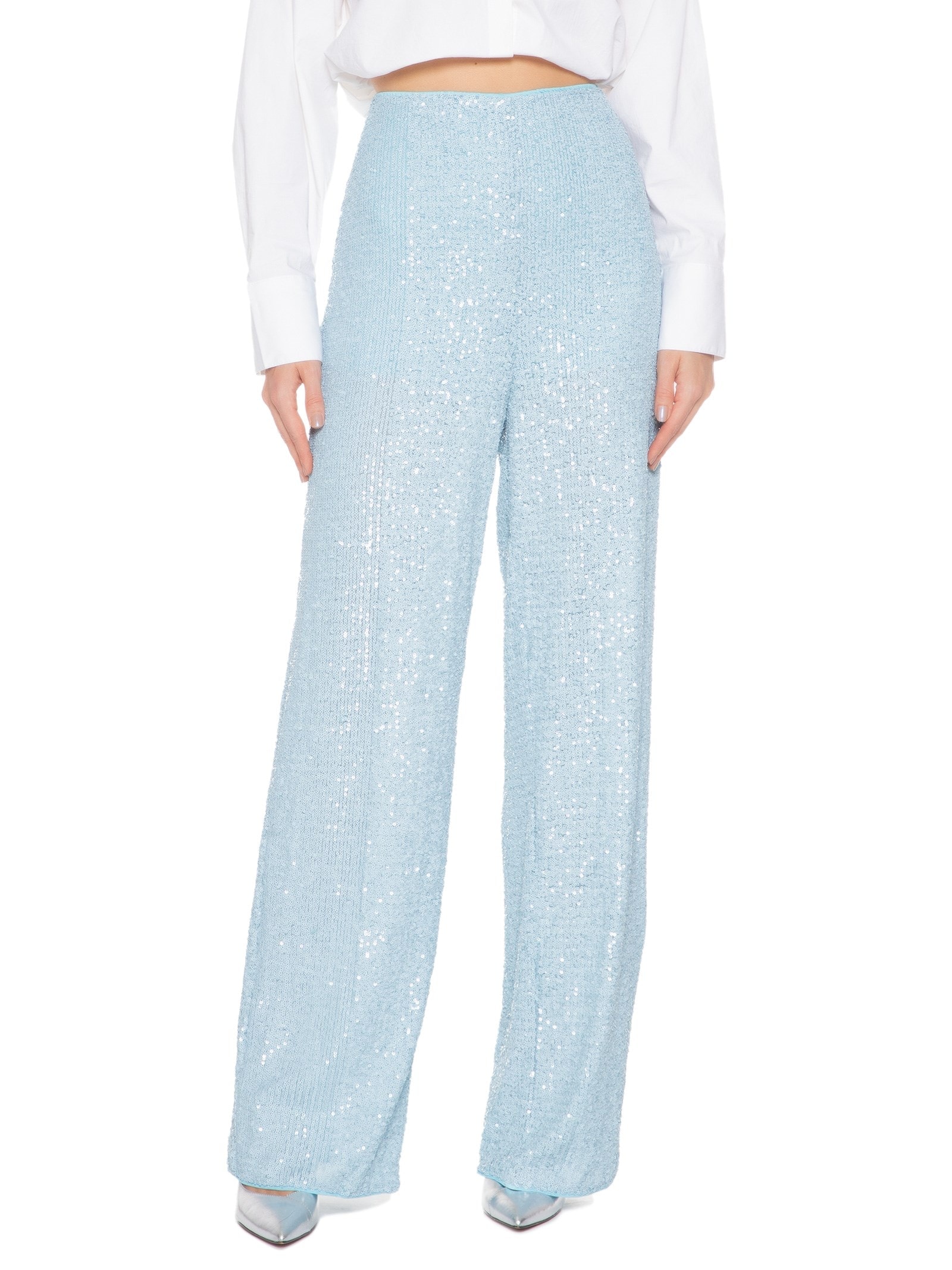 Calça Feminina Paetê Azul Colcci