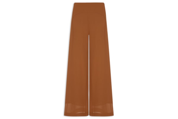 Calça Feminina Pala Arredondada - Marrom