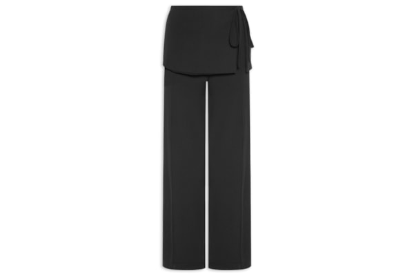 Calça Feminina Pala Assimétrica - Preto