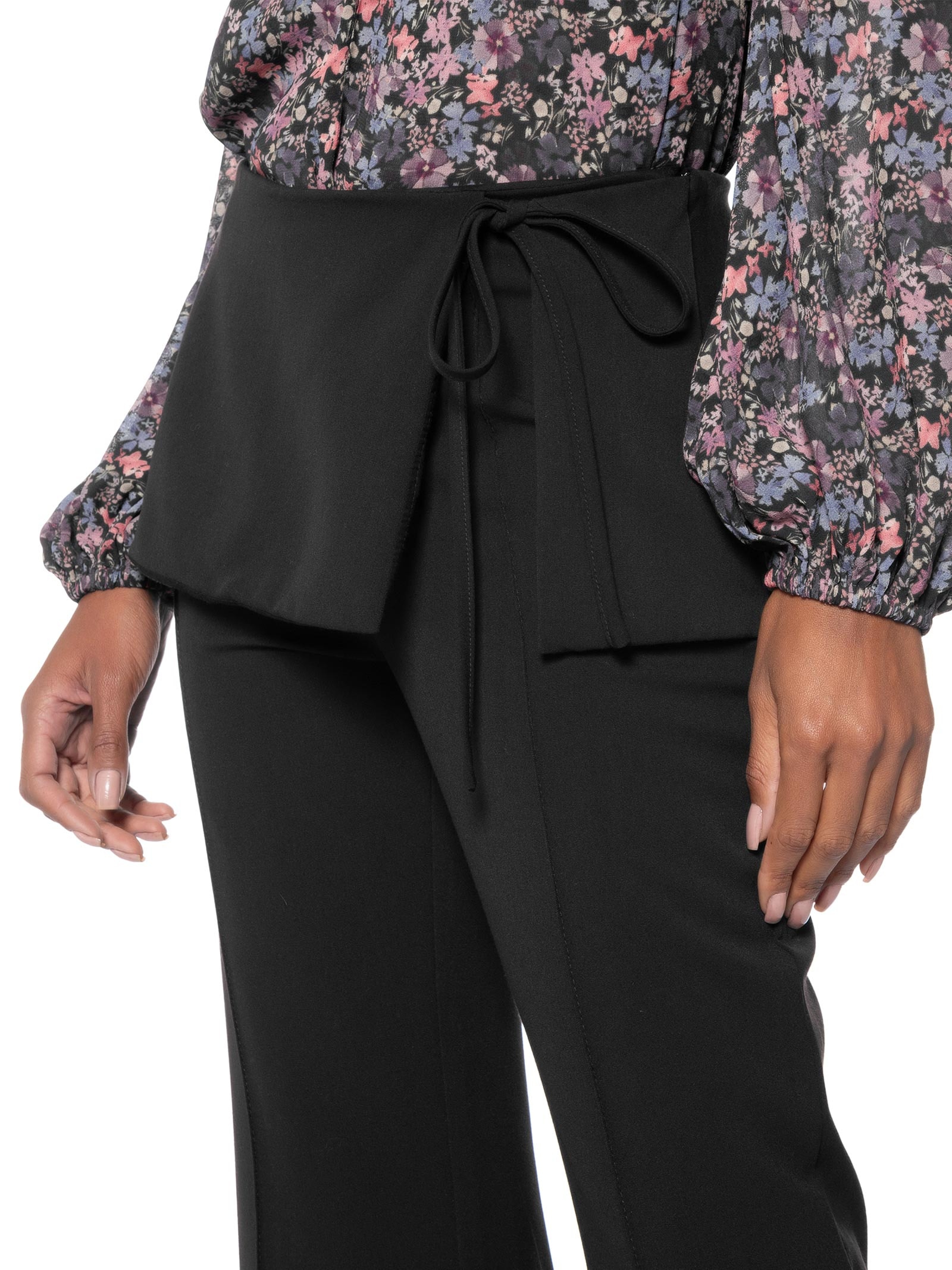Calça Feminina Pala Assimétrica Preto Maria Filó