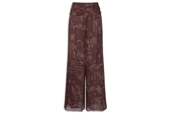 Calça Feminina Pala Estampa Bandana Choco Corrida Aj- Marrom