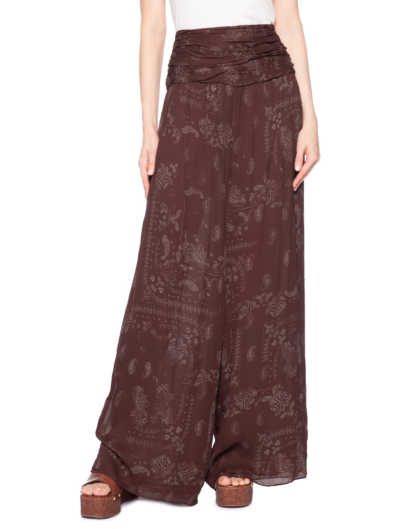 Calça Feminina Pala Estampa Bandana Choco Corrida Aj– Marrom Animale Jeans