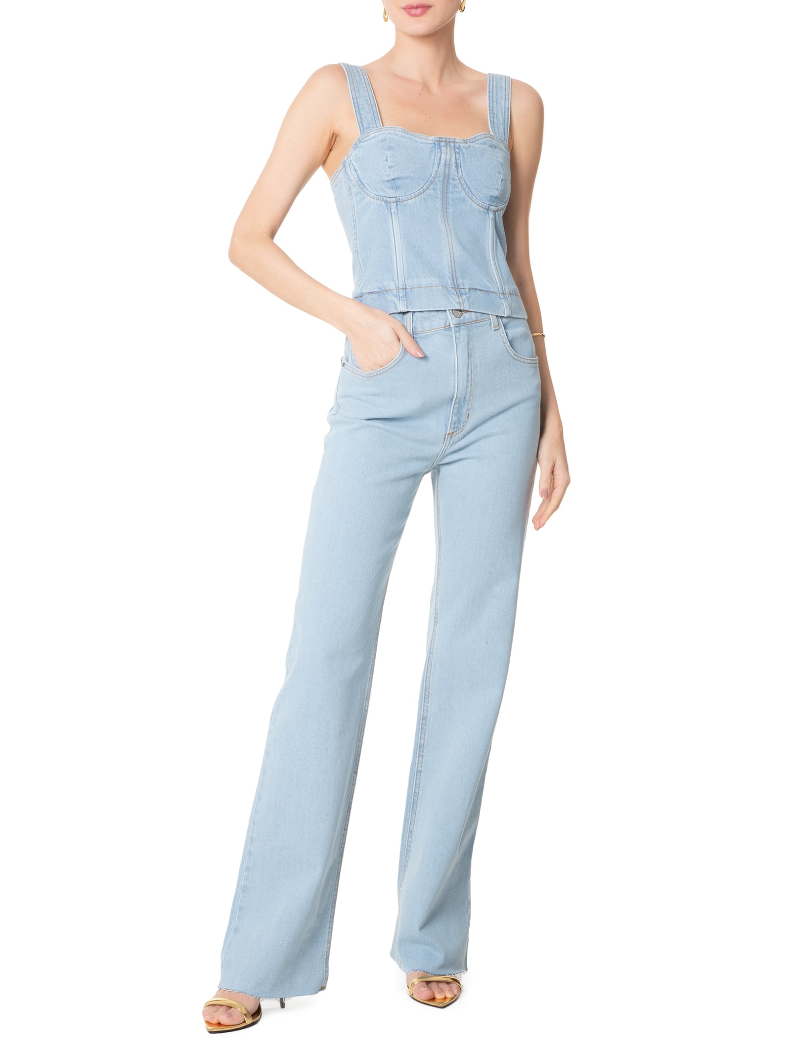 Le Lis - Calça Feminina Pam Linda - Azul