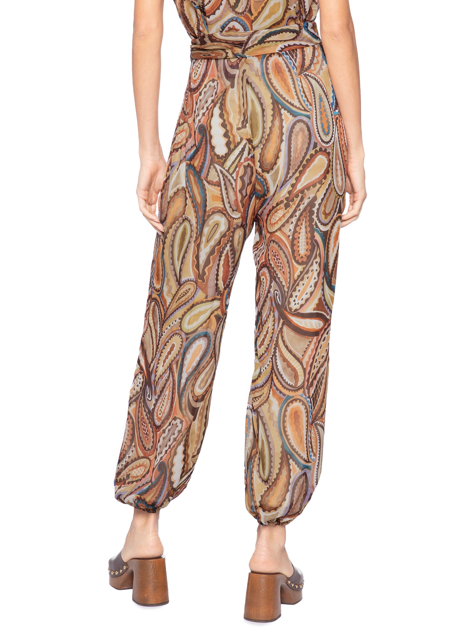 Calça Feminina Panneaux Paisley Anna Marrom Animale
